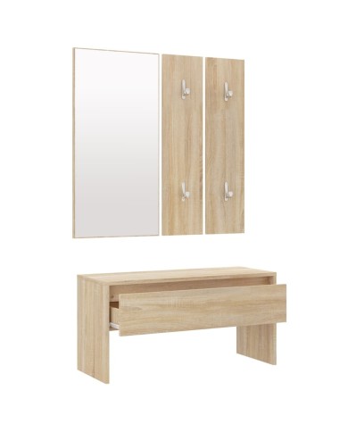 Ensemble de meubles de couloir Chêne Sonoma Bois d'ingénierie