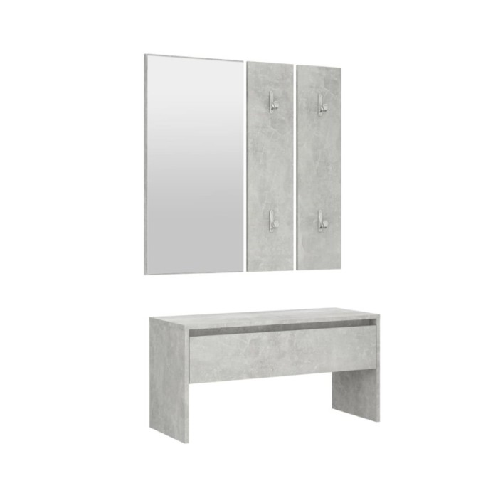 Ensemble de meubles de couloir Gris béton Bois d'ingénierie