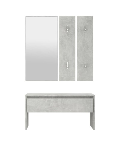 Ensemble de meubles de couloir Gris béton Bois d'ingénierie