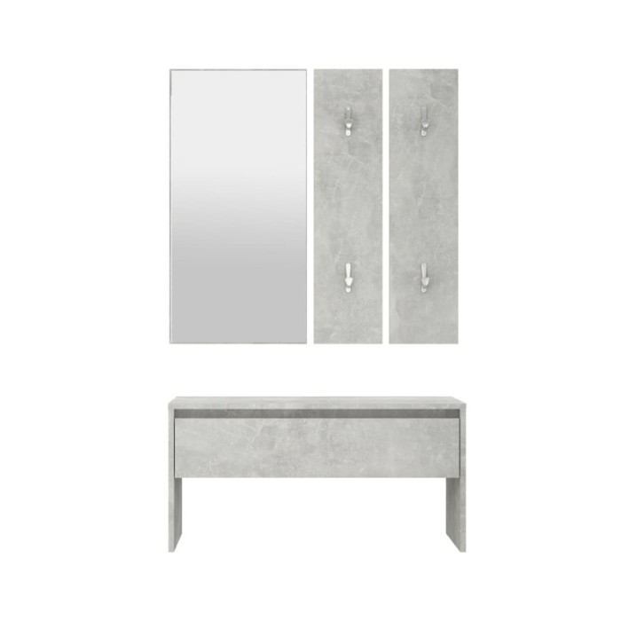 Ensemble de meubles de couloir Gris béton Bois d'ingénierie