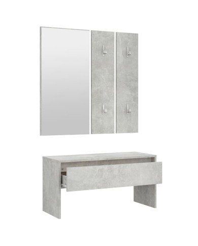 Ensemble de meubles de couloir Gris béton Bois d'ingénierie