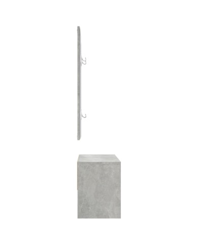 Ensemble de meubles de couloir Gris béton Bois d'ingénierie