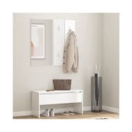 Ensemble de meubles de couloir Blanc brillant Bois d'ingénierie