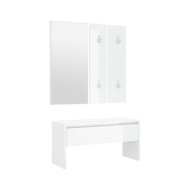 Ensemble de meubles de couloir Blanc brillant Bois d'ingénierie