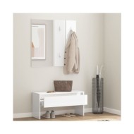 Ensemble de meubles de couloir Blanc brillant Bois d'ingénierie