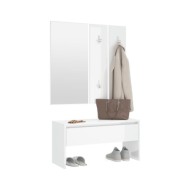 Ensemble de meubles de couloir Blanc brillant Bois d'ingénierie