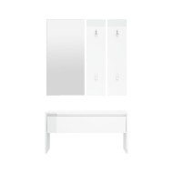 Ensemble de meubles de couloir Blanc brillant Bois d'ingénierie
