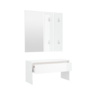Ensemble de meubles de couloir Blanc brillant Bois d'ingénierie