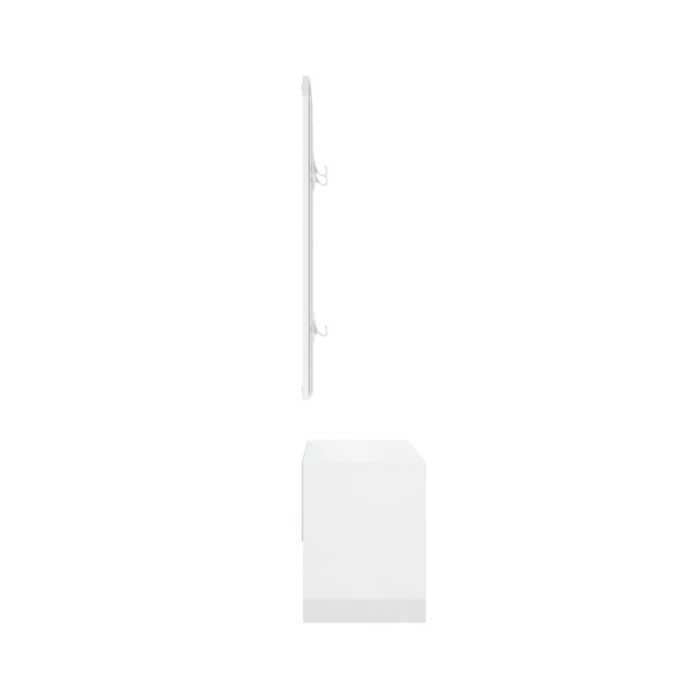 Ensemble de meubles de couloir Blanc brillant Bois d'ingénierie