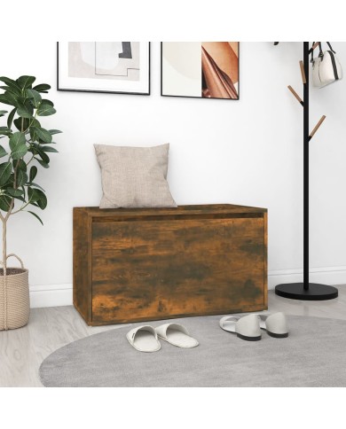 Banc d'entrée 80x40x45 cm Chêne fumé Bois d'ingénierie