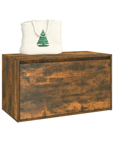Banc d'entrée 80x40x45 cm Chêne fumé Bois d'ingénierie