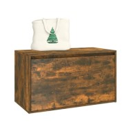 Banc d'entrée 80x40x45 cm Chêne fumé Bois d'ingénierie
