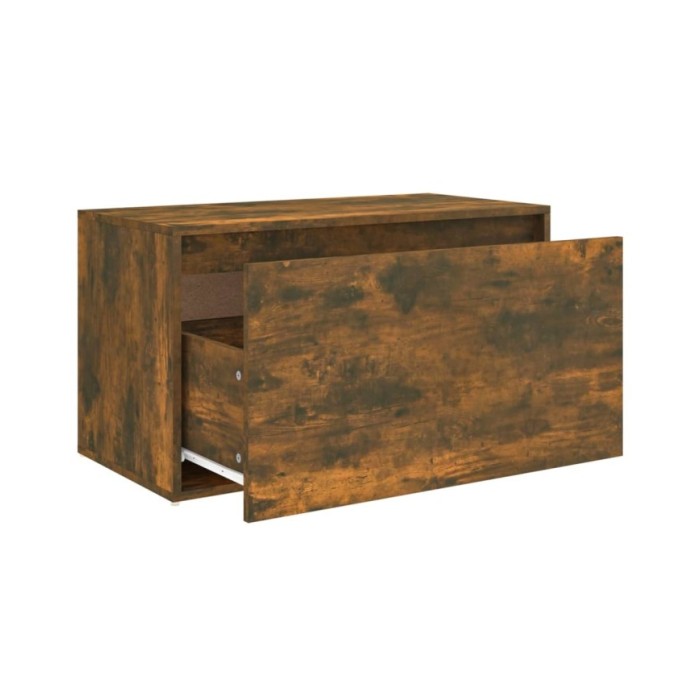 Banc d'entrée 80x40x45 cm Chêne fumé Bois d'ingénierie