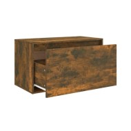 Banc d'entrée 80x40x45 cm Chêne fumé Bois d'ingénierie