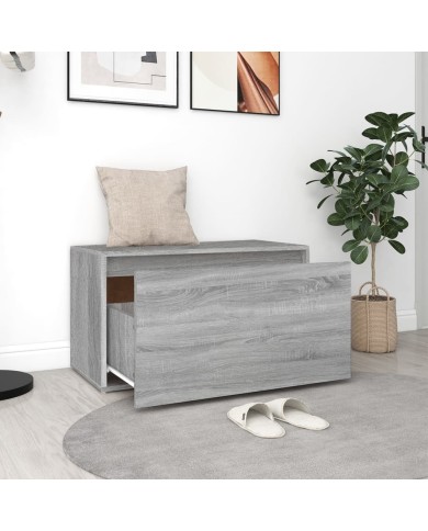 Banc d'entrée 80x40x45 cm Sonoma gris Bois d'ingénierie