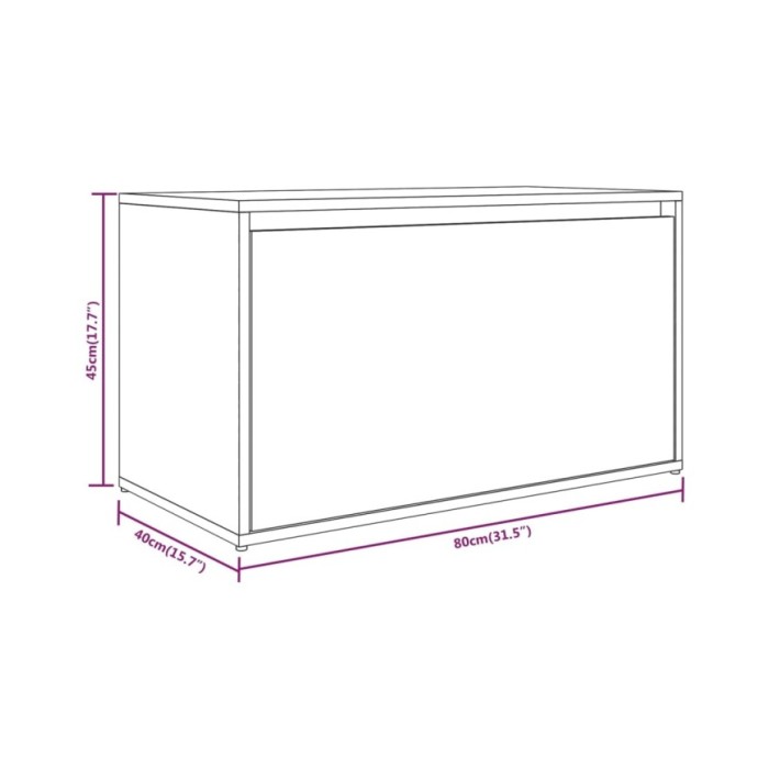 Banc d'entrée 80x40x45 cm Sonoma gris Bois d'ingénierie