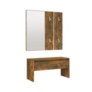Ensemble de meubles de couloir Chêne fumé Bois d'ingénierie
