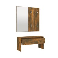 Ensemble de meubles de couloir Chêne fumé Bois d'ingénierie
