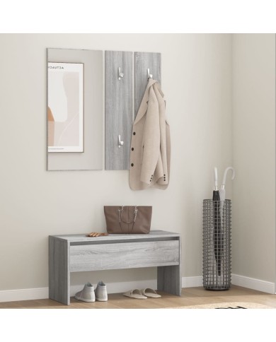 Ensemble de meubles de couloir Sonoma gris Bois d'ingénierie