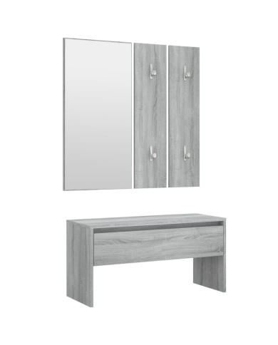 Ensemble de meubles de couloir Sonoma gris Bois d'ingénierie