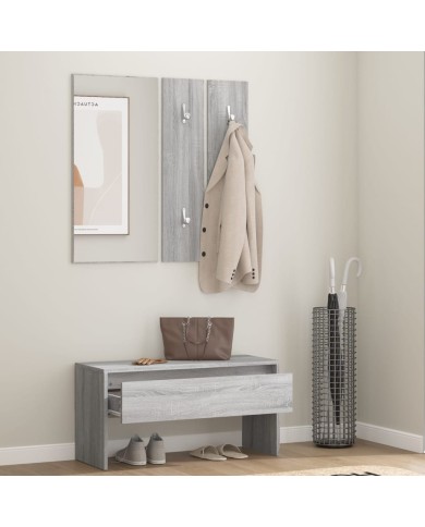 Ensemble de meubles de couloir Sonoma gris Bois d'ingénierie
