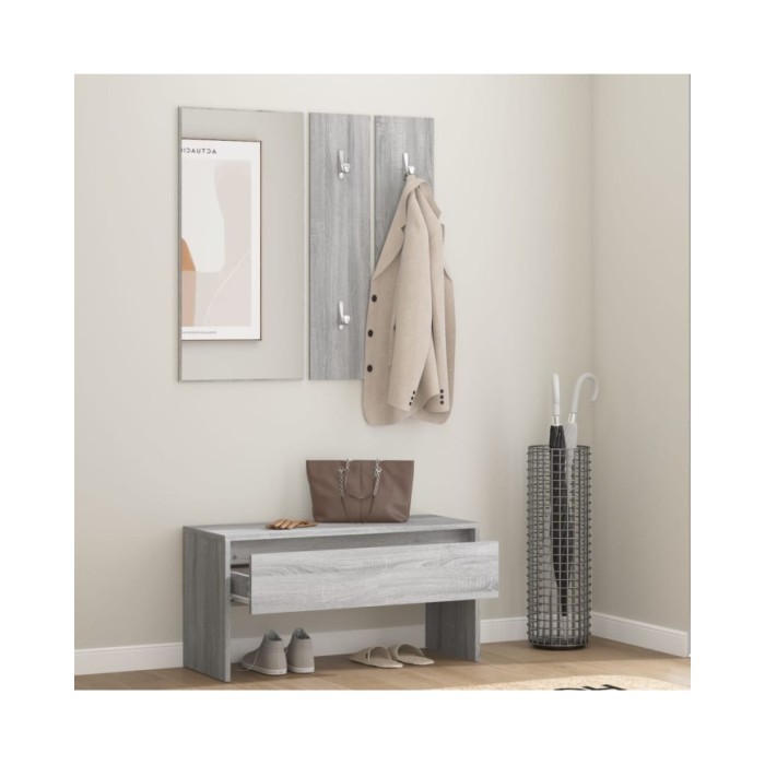 Ensemble de meubles de couloir Sonoma gris Bois d'ingénierie