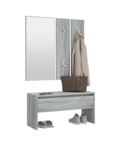 Ensemble de meubles de couloir Sonoma gris Bois d'ingénierie