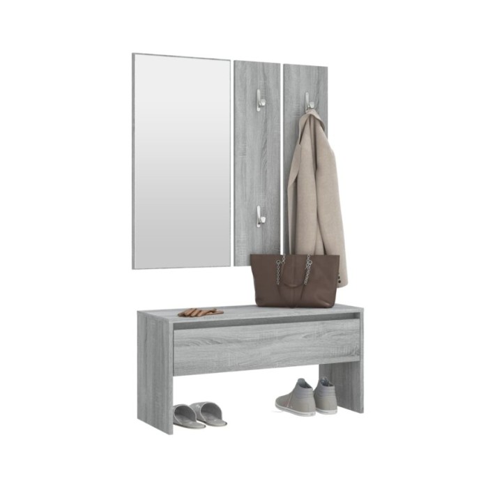 Ensemble de meubles de couloir Sonoma gris Bois d'ingénierie