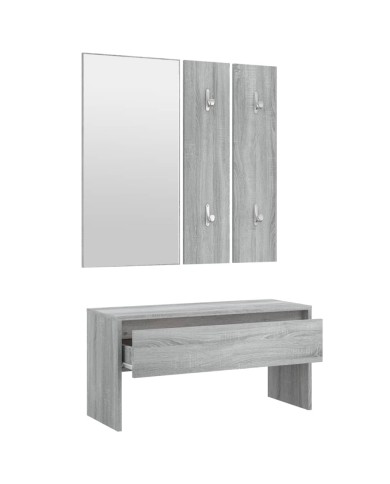 Ensemble de meubles de couloir Sonoma gris Bois d'ingénierie