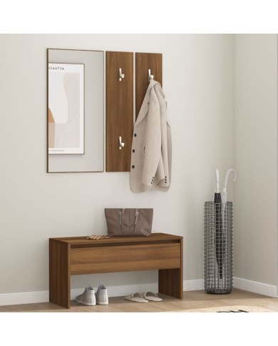 Ensemble de meubles de couloir Chêne marron Bois d'ingénierie