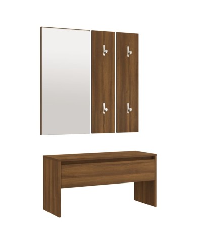 Ensemble de meubles de couloir Chêne marron Bois d'ingénierie