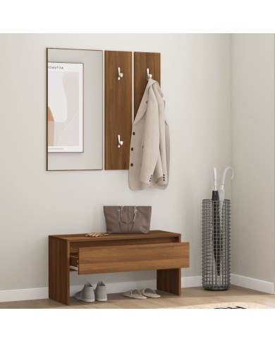 Ensemble de meubles de couloir Chêne marron Bois d'ingénierie