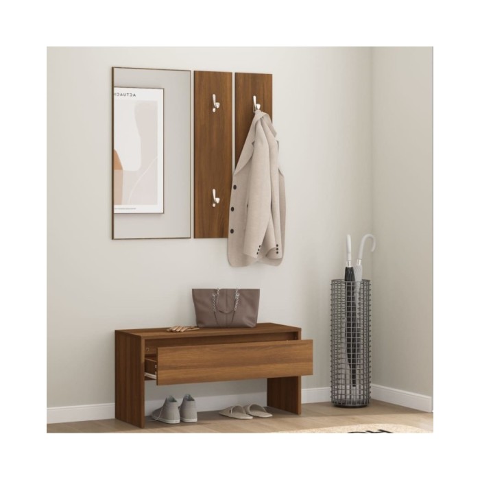 Ensemble de meubles de couloir Chêne marron Bois d'ingénierie