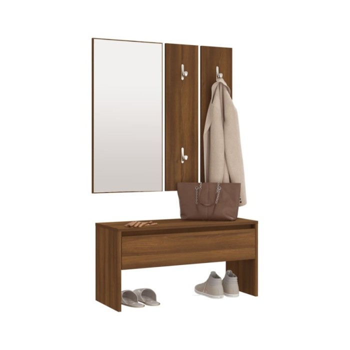 Ensemble de meubles de couloir Chêne marron Bois d'ingénierie