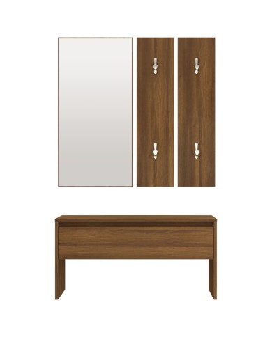 Ensemble de meubles de couloir Chêne marron Bois d'ingénierie