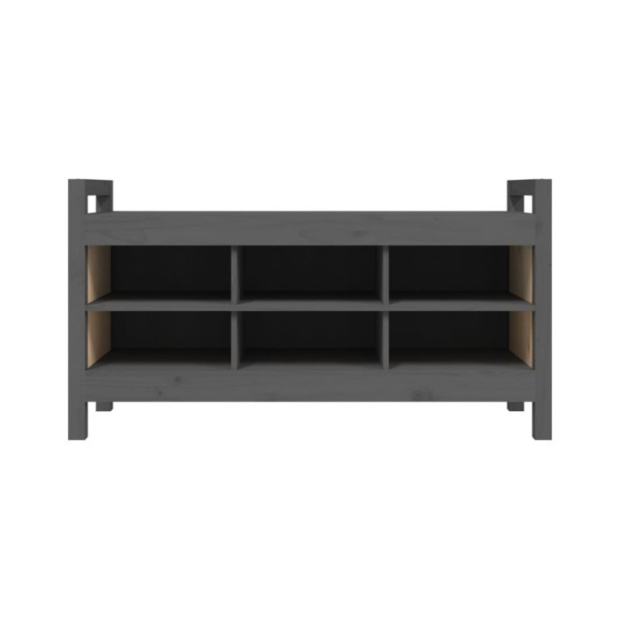 Banc d'entrée Gris 110x40x60 cm Bois de pin massif