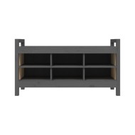 Banc d'entrée Gris 110x40x60 cm Bois de pin massif