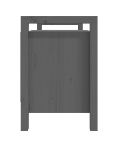 Banc d'entrée Gris 110x40x60 cm Bois de pin massif