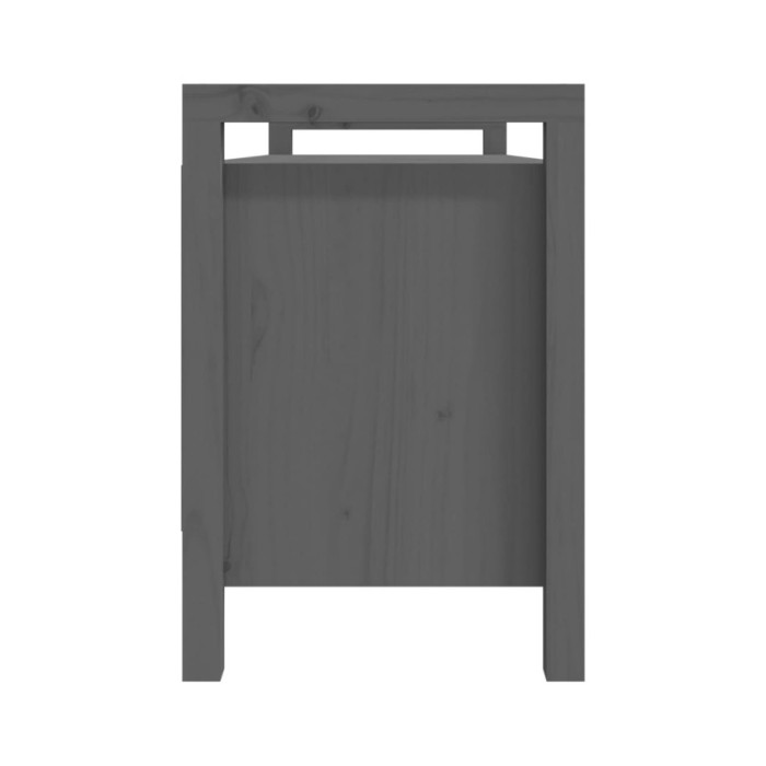 Banc d'entrée Gris 110x40x60 cm Bois de pin massif
