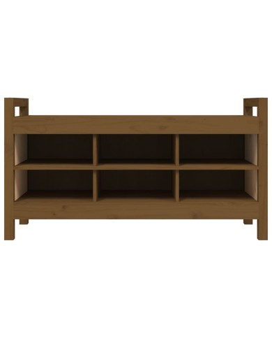 Banc d'entrée Marron miel 110x40x60 cm Bois de pin massif
