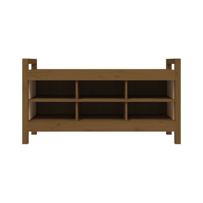 Banc d'entrée Marron miel 110x40x60 cm Bois de pin massif