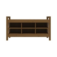 Banc d'entrée Marron miel 110x40x60 cm Bois de pin massif