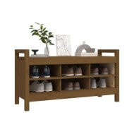 Banc d'entrée Marron miel 110x40x60 cm Bois de pin massif