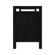 Banc d'entrée Noir 110x40x60 cm Bois de pin massif
