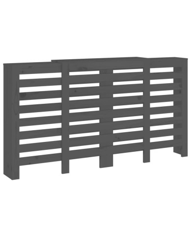 Cache-radiateur Gris 210x21x85 cm Bois massif de pin
