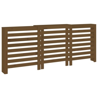 Cache-radiateur Marron miel 210x21x85 cm Bois massif de pin