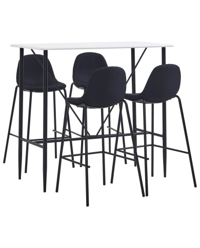 Ensemble de bar 5 pcs Tissu Noir