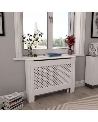 Cache-radiateurs 2 pcs Blanc 112x19x81,5 cm MDF