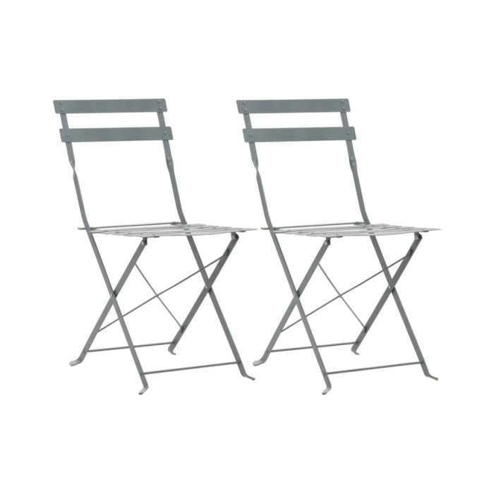 Mobilier de bistro 3 pcs Acier Gris