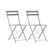 Mobilier de bistro 3 pcs Acier Gris